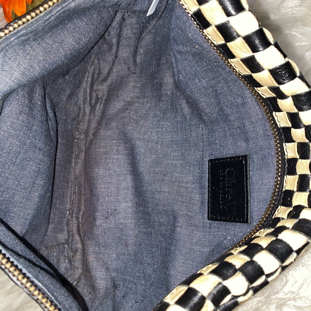 Clare V Black and Cream Checkered Crossbody Belt Bag - Picture 4 of 11